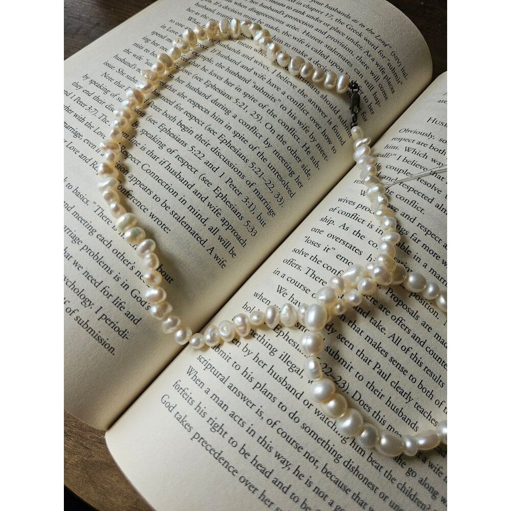 Necklace and bracelet set fresh water pearl